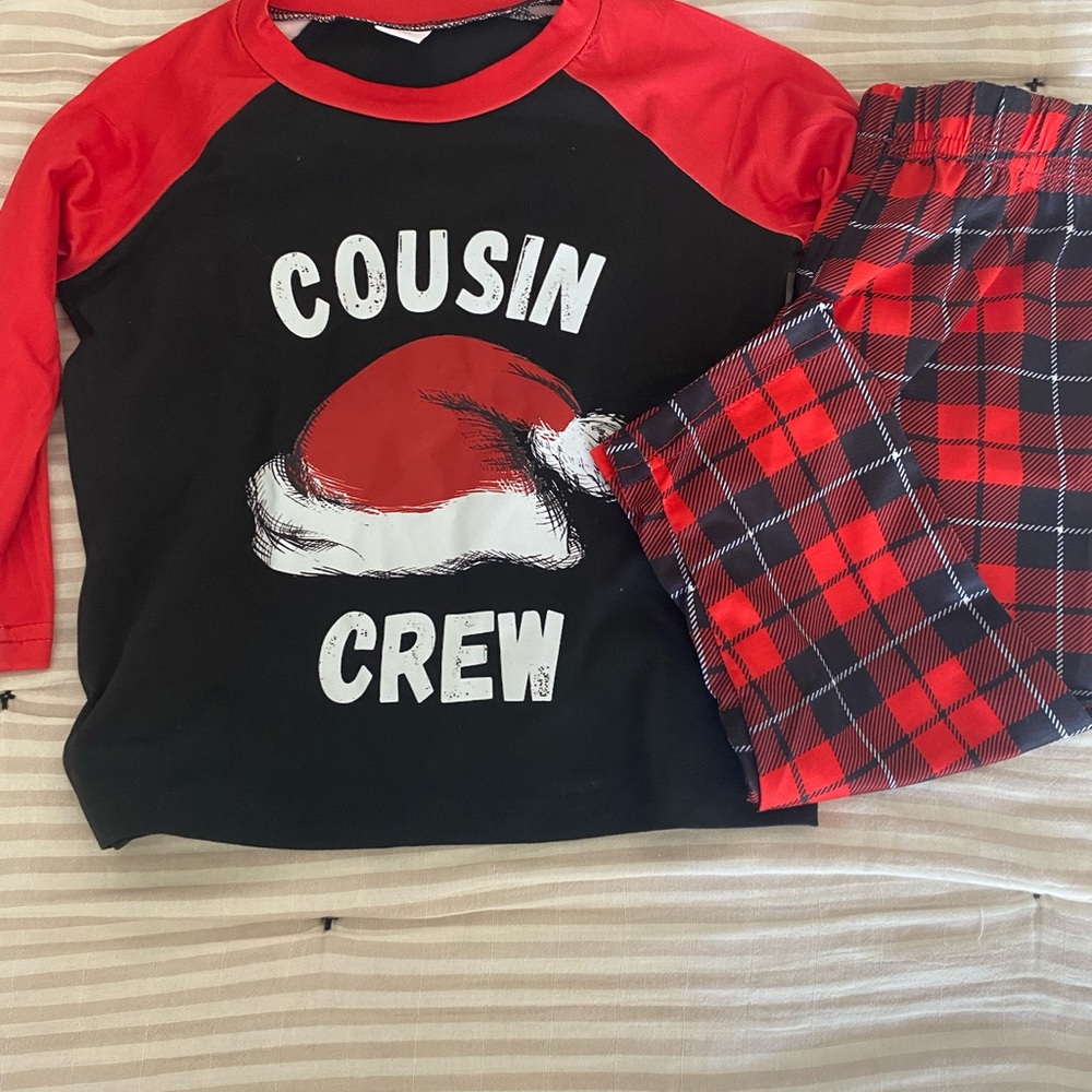 Cousin Crew Red and Black Kids Pajamas
